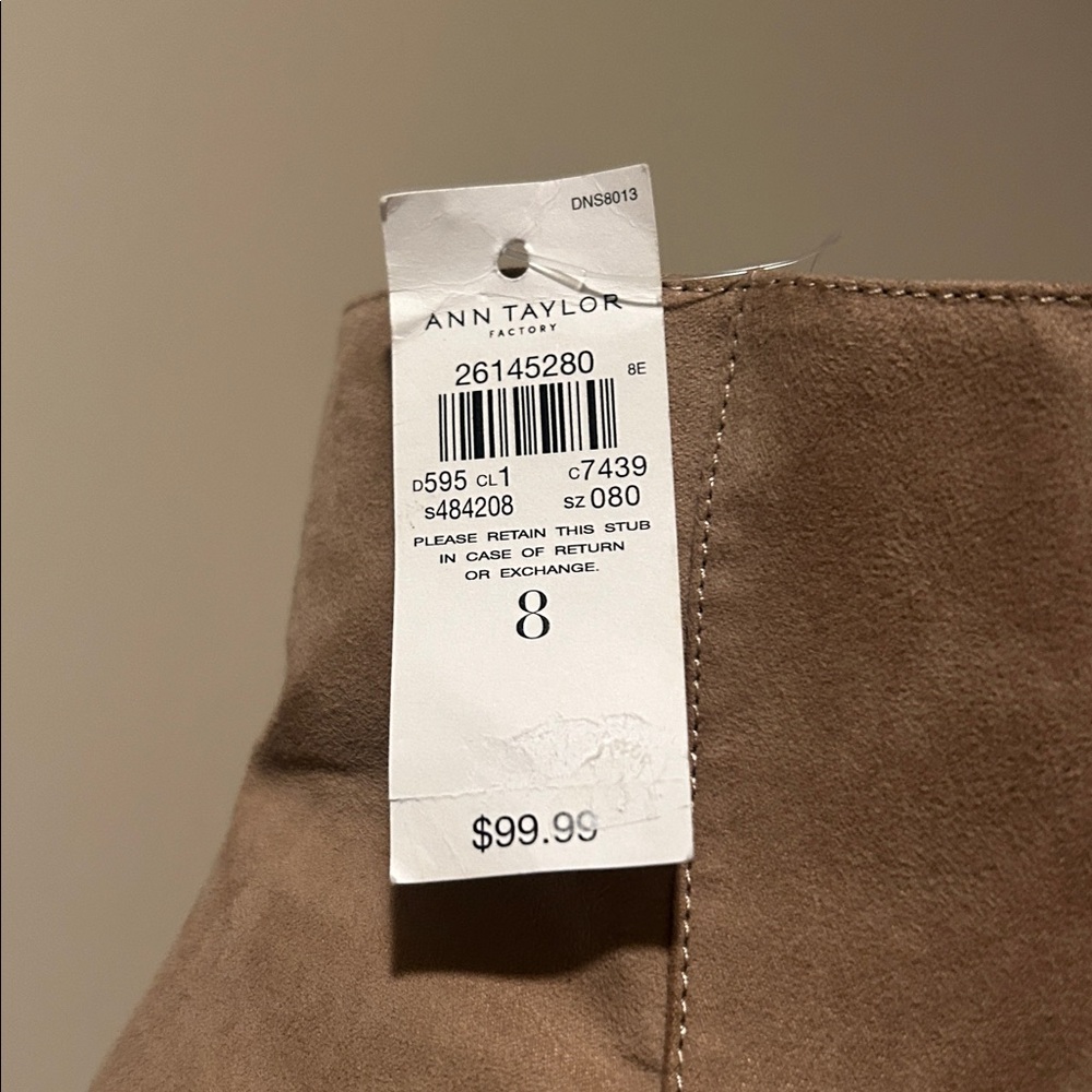 Ann Taylor Taupe Suede Ankle Boots
